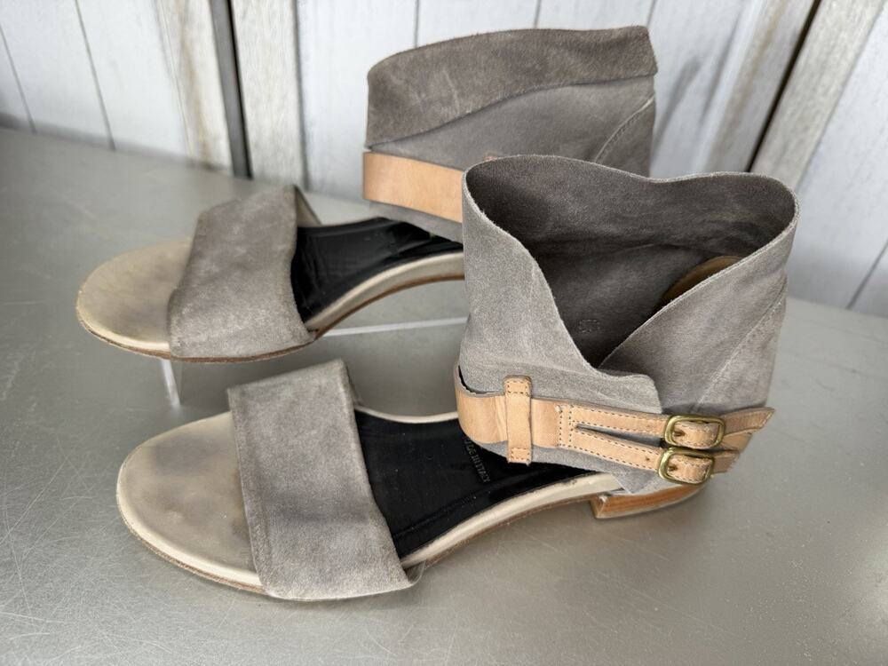 Alberto Fermani Suede Leather Ankle Wrap Sandals Women's Size EU 38 US 7.5-8